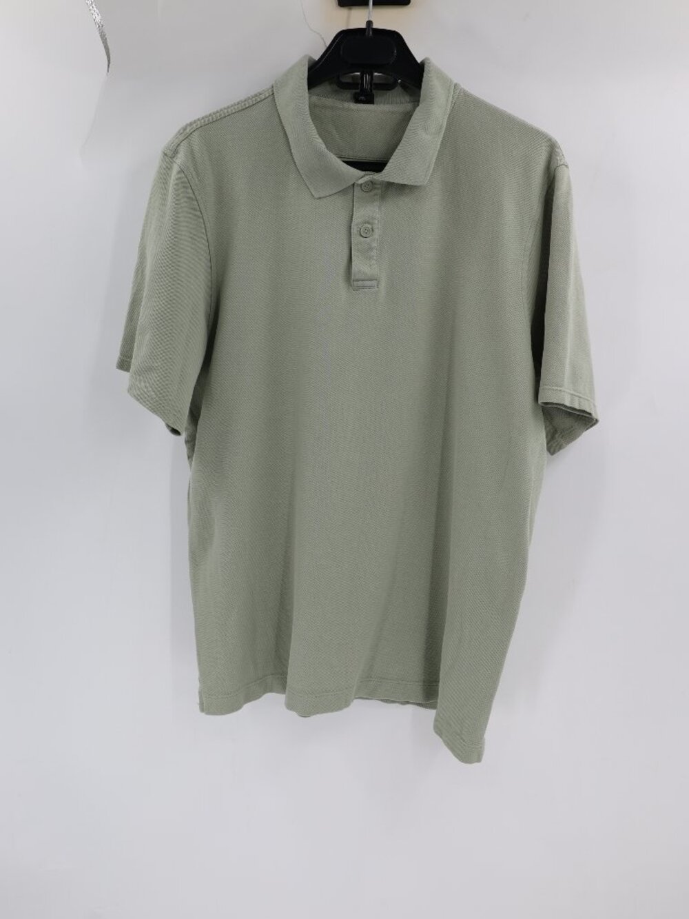 Lululemon Polo Shirt Men's Medium Pique Solid Short Sleeve Golf Collared Green